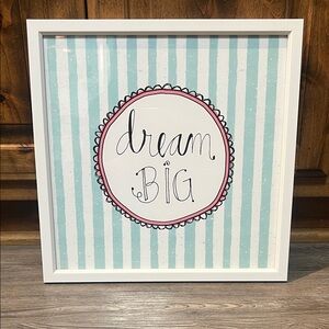 Hobby Lobby Dream Big Wall Art - Blue and Pink
